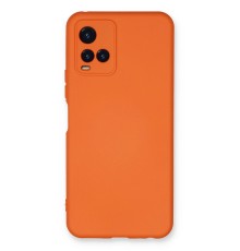 Vivo Y21S Kılıf Nano içi Kadife Silikon - Turuncu