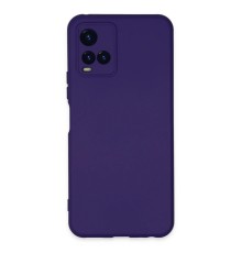 Vivo Y21S Kılıf Nano içi Kadife Silikon - Mor