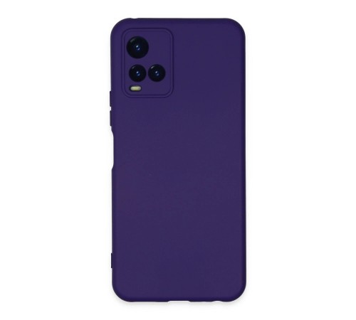 Vivo Y21S Kılıf Nano içi Kadife Silikon - Mor Vivo Y21S Kılıf Nano içi Kadife Silikon - Mor
