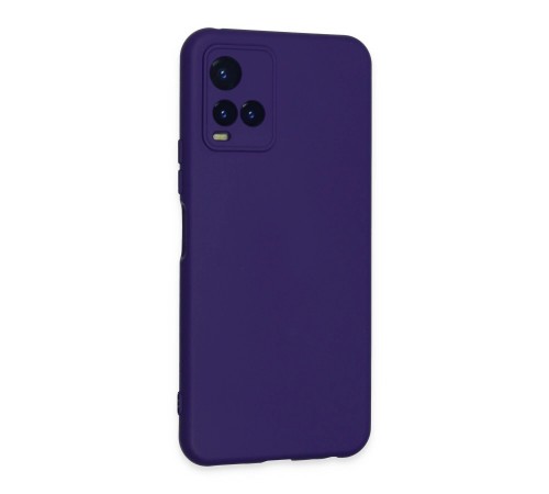 Vivo Y21S Kılıf Nano içi Kadife Silikon - Mor Vivo Y21S Kılıf Nano içi Kadife Silikon - Mor