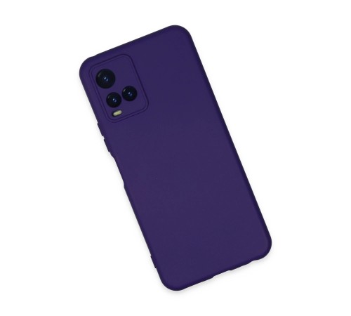 Vivo Y21S Kılıf Nano içi Kadife Silikon - Mor Vivo Y21S Kılıf Nano içi Kadife Silikon - Mor