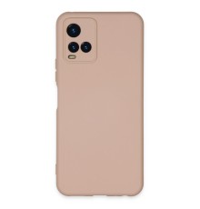 Vivo Y21S Kılıf Nano içi Kadife Silikon - Pudra