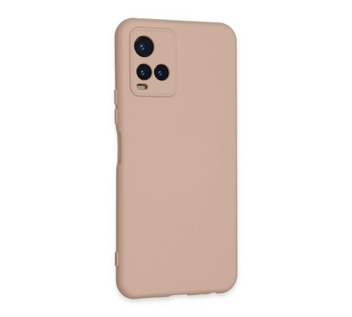 Vivo Y21S Kılıf Nano içi Kadife Silikon - Pudra Vivo Y21S Kılıf Nano içi Kadife Silikon - Pudra