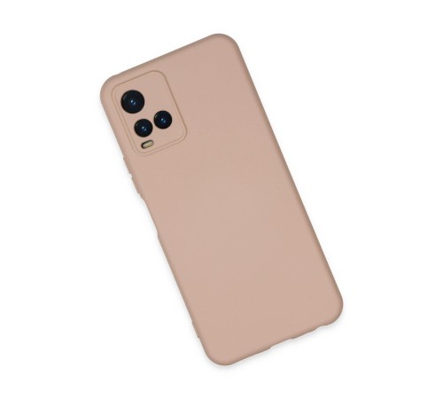 Vivo Y21S Kılıf Nano içi Kadife Silikon - Pudra Vivo Y21S Kılıf Nano içi Kadife Silikon - Pudra