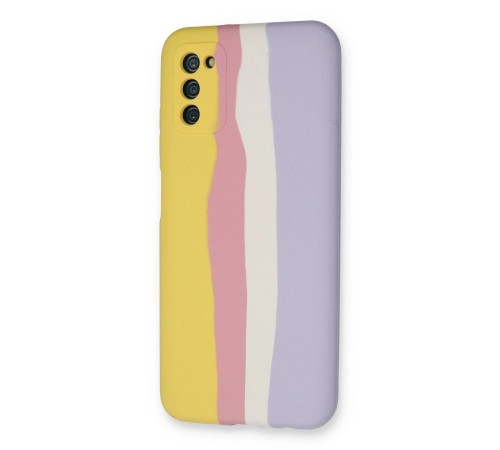Samsung Galaxy A03S Kılıf Ebruli Lansman Silikon - Sarı-Mavi Samsung Galaxy A03S Kılıf Ebruli Lansman Silikon - Sarı-Mavi