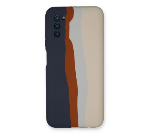 Samsung Galaxy A03S Kılıf Ebruli Lansman Silikon - Lacivert-Krem Samsung Galaxy A03S Kılıf Ebruli Lansman Silikon - Lacivert-Krem