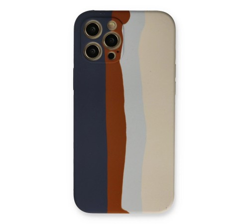 iPhone 12 Pro Max Kılıf Ebruli Lansman Silikon - Lacivert-Krem iPhone 12 Pro Max Kılıf Ebruli Lansman Silikon - Lacivert-Krem