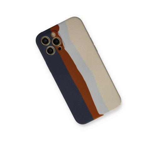 iPhone 12 Pro Max Kılıf Ebruli Lansman Silikon - Lacivert-Krem iPhone 12 Pro Max Kılıf Ebruli Lansman Silikon - Lacivert-Krem