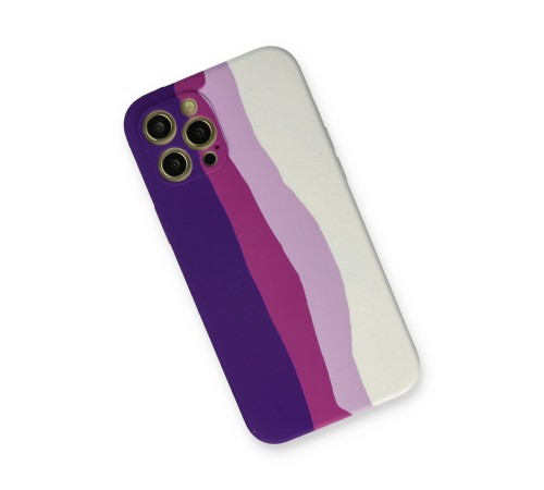 iPhone 12 Pro Max Kılıf Ebruli Lansman Silikon - Mor-Beyaz iPhone 12 Pro Max Kılıf Ebruli Lansman Silikon - Mor-Beyaz
