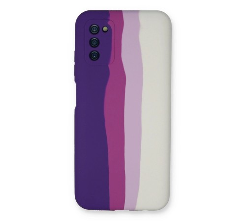 Samsung Galaxy A03S Kılıf Ebruli Lansman Silikon - Mor-Beyaz Samsung Galaxy A03S Kılıf Ebruli Lansman Silikon - Mor-Beyaz
