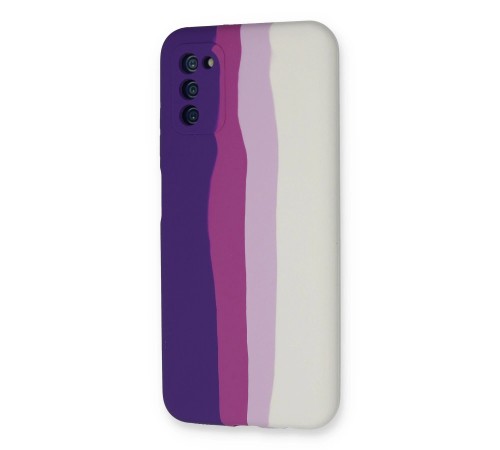 Samsung Galaxy A03S Kılıf Ebruli Lansman Silikon - Mor-Beyaz Samsung Galaxy A03S Kılıf Ebruli Lansman Silikon - Mor-Beyaz