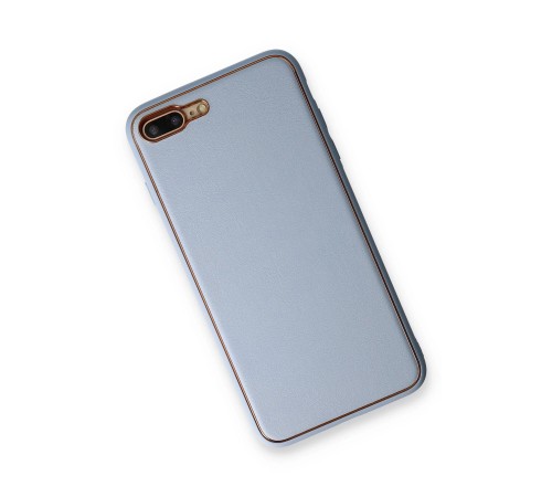 iPhone 7 Plus Kılıf Coco Deri Silikon Kapak - Açık Mavi