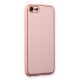 iPhone 7 Kılıf Coco Deri Silikon Kapak - Pudra