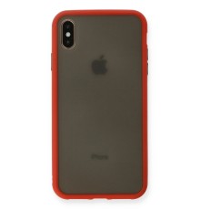 iPhone XS Max Kılıf Montreal Silikon Kapak - Kırmızı