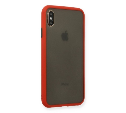 iPhone XS Max Kılıf Montreal Silikon Kapak - Kırmızı iPhone XS Max Kılıf Montreal Silikon Kapak - Kırmızı