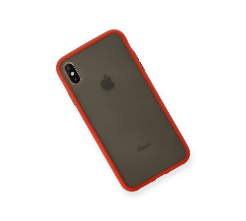 iPhone XS Max Kılıf Montreal Silikon Kapak - Kırmızı iPhone XS Max Kılıf Montreal Silikon Kapak - Kırmızı