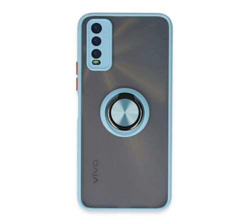 Vivo Y11S Kılıf Montreal Yüzüklü Silikon Kapak - Buz Mavi Vivo Y11S Kılıf Montreal Yüzüklü Silikon Kapak - Buz Mavi
