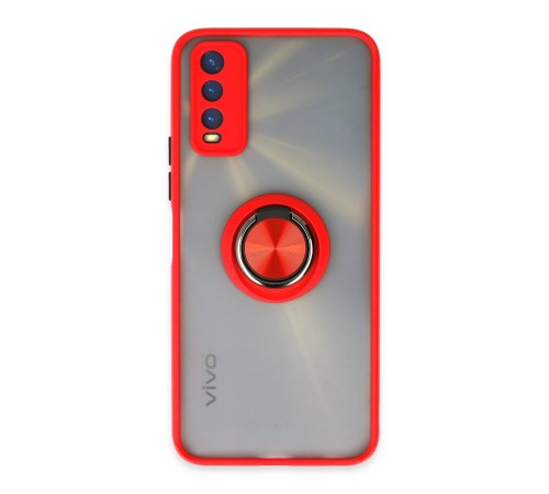 Vivo Y11S Kılıf Montreal Yüzüklü Silikon Kapak - Kırmızı Vivo Y11S Kılıf Montreal Yüzüklü Silikon Kapak - Kırmızı