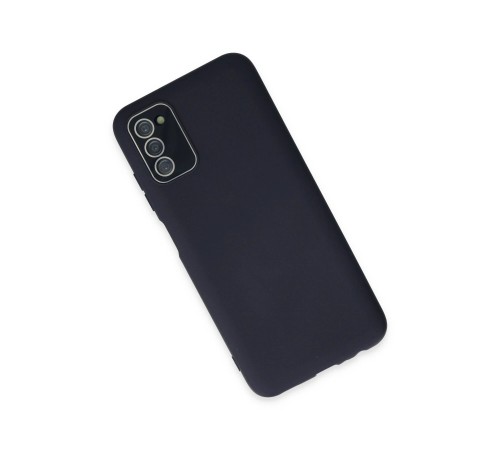 Samsung Galaxy A03S Kılıf Lansman Glass Kapak - Lacivert Samsung Galaxy A03S Kılıf Lansman Glass Kapak - Lacivert