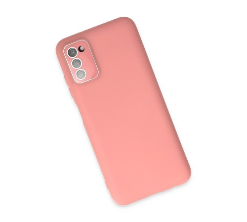 Samsung Galaxy A03S Kılıf Lansman Glass Kapak - Pembe Samsung Galaxy A03S Kılıf Lansman Glass Kapak - Pembe