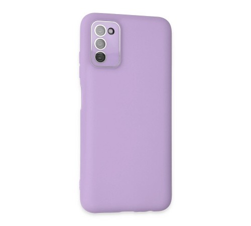 Samsung Galaxy A03S Kılıf Lansman Glass Kapak - Lila