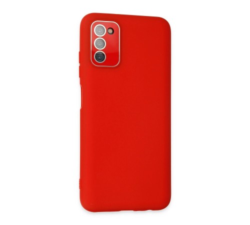 Samsung Galaxy A03S Kılıf Lansman Glass Kapak - Kırmızı Samsung Galaxy A03S Kılıf Lansman Glass Kapak - Kırmızı