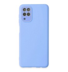 Samsung Galaxy A22 Kılıf Lansman Glass Kapak - Mavi
