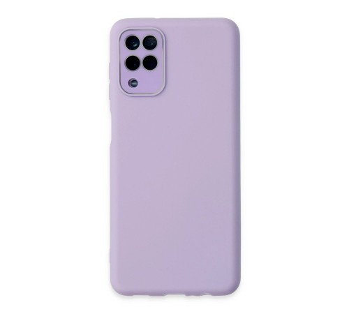 Samsung Galaxy A22 Kılıf Lansman Glass Kapak - Lila