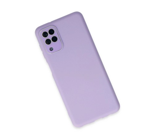 Samsung Galaxy A22 Kılıf Lansman Glass Kapak - Lila