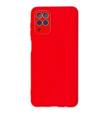 Samsung Galaxy A22 Kılıf Lansman Glass Kapak - Kırmızı