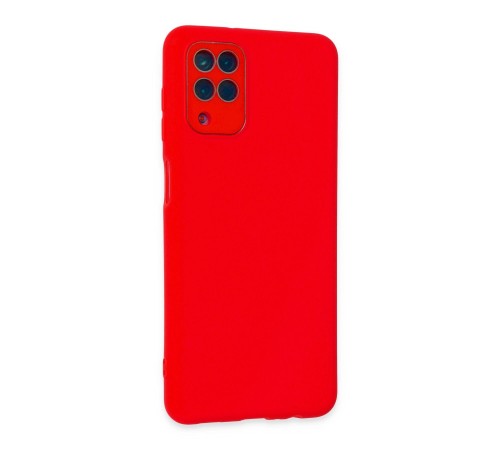 Samsung Galaxy A22 Kılıf Lansman Glass Kapak - Kırmızı