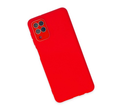 Samsung Galaxy A22 Kılıf Lansman Glass Kapak - Kırmızı