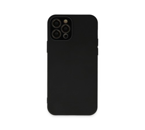 iPhone 12 Pro Kılıf Lansman Glass Kapak - Siyah
