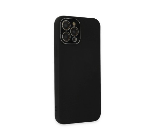 iPhone 12 Pro Kılıf Lansman Glass Kapak - Siyah