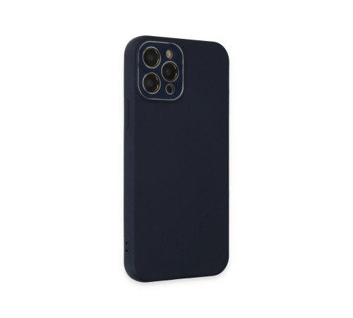 iPhone 12 Pro Kılıf Lansman Glass Kapak - Lacivert