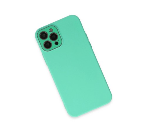 iPhone 12 Pro Kılıf Lansman Glass Kapak - Turkuaz