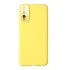 Vivo Y11S Kılıf Lansman Glass Kapak - Sarı