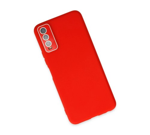 Vivo Y11S Kılıf Lansman Glass Kapak - Kırmızı Vivo Y11S Kılıf Lansman Glass Kapak - Kırmızı