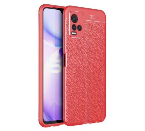 Vivo Y21S Kılıf Auto Focus Kapak - Kırmızı Vivo Y21S Kılıf Auto Focus Kapak - Kırmızı
