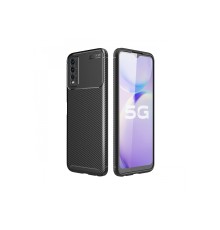 Vivo Y11S Kılıf Auto Focus Karbon Kapak - Siyah