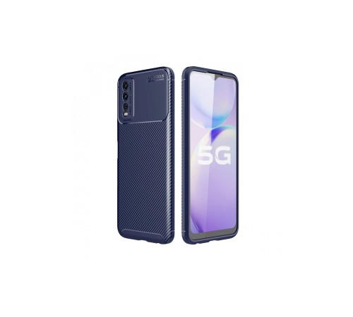 Vivo Y11S Kılıf Auto Focus Karbon Kapak - Lacivert Vivo Y11S Kılıf Auto Focus Karbon Kapak - Lacivert