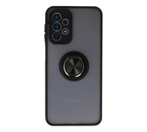 Samsung Galaxy A23 4G Kılıf Montreal Yüzüklü Silikon Kapak - Siyah Samsung Galaxy A23 4G Kılıf Montreal Yüzüklü Silikon Kapak - Siyah