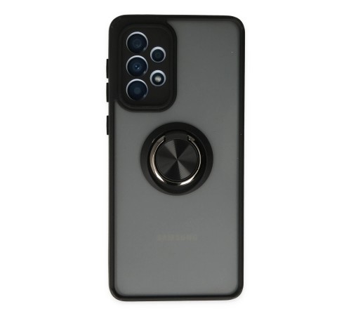 Samsung Galaxy A33 5G Kılıf Montreal Yüzüklü Silikon Kapak - Siyah Samsung Galaxy A33 5G Kılıf Montreal Yüzüklü Silikon Kapak - Siyah