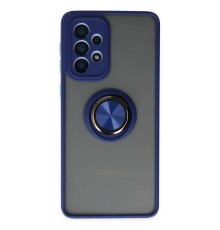 Samsung Galaxy A33 5G Kılıf Montreal Yüzüklü Silikon Kapak - Lacivert