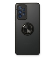 Samsung Galaxy A53 5G Kılıf Montreal Yüzüklü Silikon Kapak - Siyah