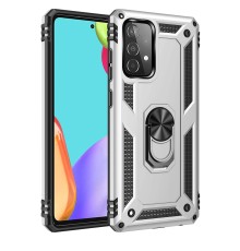 Samsung Galaxy A33 5G Kılıf Sofya Yüzüklü Silikon Kapak - Gümüş