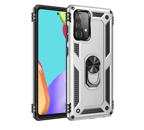 Samsung Galaxy A33 5G Kılıf Sofya Yüzüklü Silikon Kapak - Gümüş Samsung Galaxy A33 5G Kılıf Sofya Yüzüklü Silikon Kapak - Gümüş