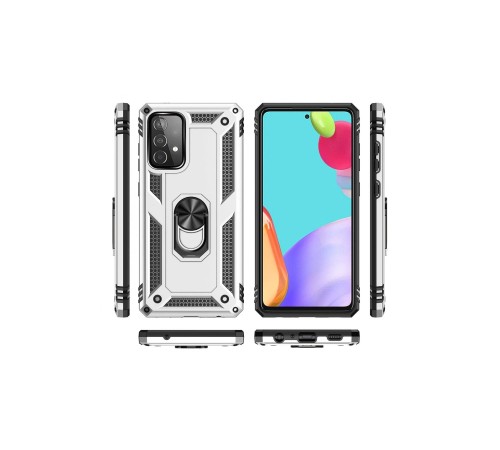 Samsung Galaxy A33 5G Kılıf Sofya Yüzüklü Silikon Kapak - Gümüş Samsung Galaxy A33 5G Kılıf Sofya Yüzüklü Silikon Kapak - Gümüş