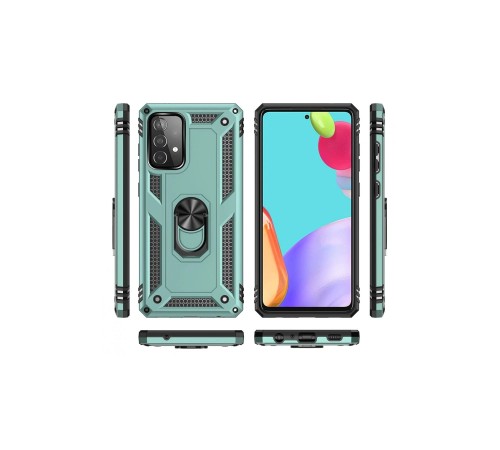 Samsung Galaxy A53 5G Kılıf Sofya Yüzüklü Silikon Kapak - Yeşil
