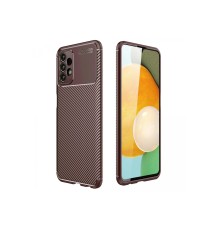 Samsung Galaxy A13 4G Kılıf Auto Focus Karbon Kapak - Kahverengi